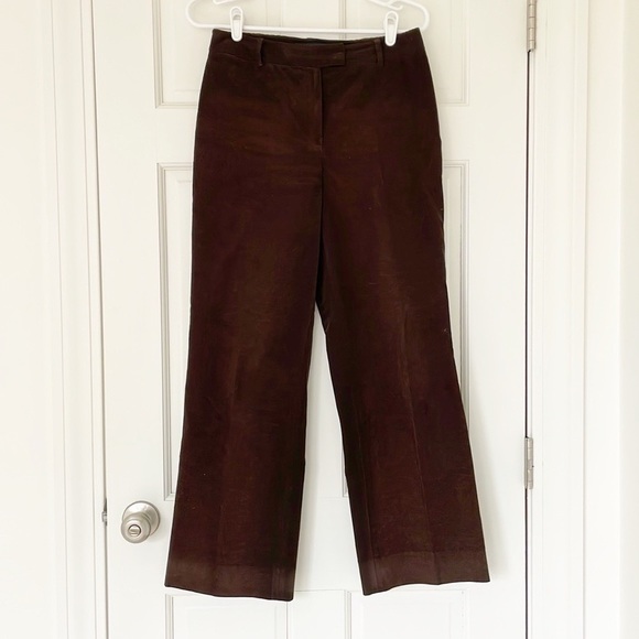 BROOKS BROTHERS corduroy pants size 4 brown flat front lightweight - Picture 1 of 5